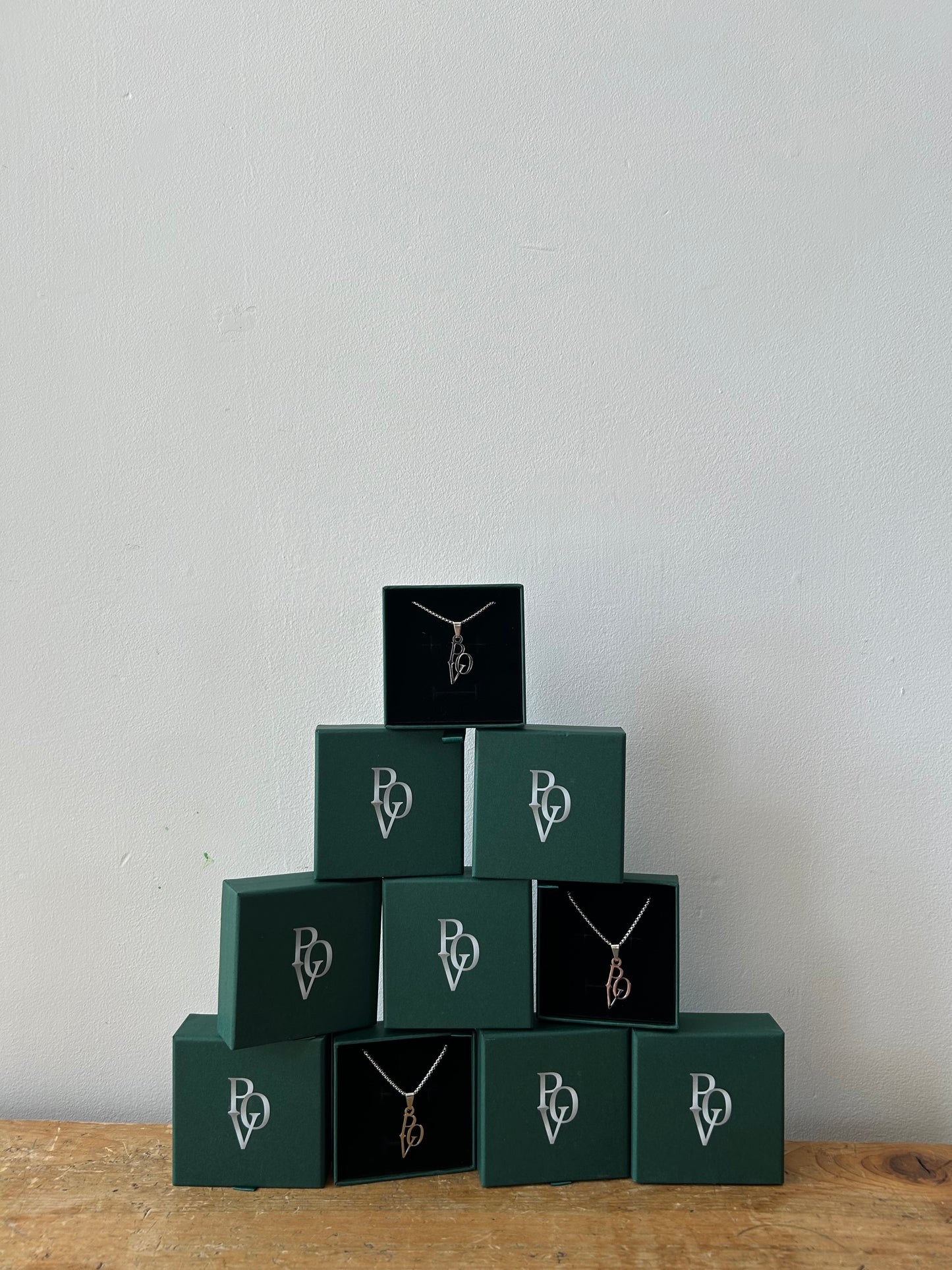 POV Stainless Steel Pendant Necklace — Silver